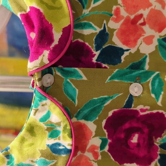 Le' Za Me Avocado Smock Empire Dress 6x - Picture 9 of 9